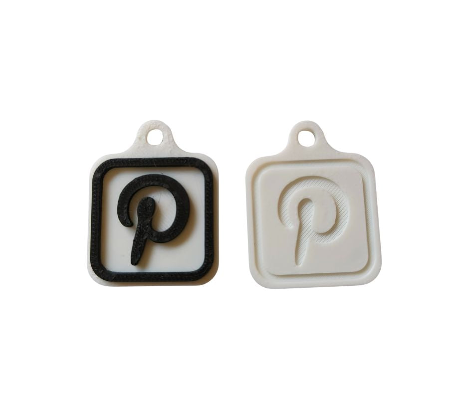 Pinterest NFC-sleutelhanger – 3D sleutelhanger naar jouw Pinterest-profiel