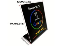 Google Review Display – NFC | Tap-to-Review Bordje (Zwart)