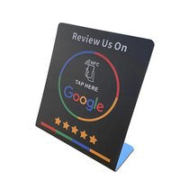 Google Review Display – NFC | Tap-to-Review Bordje (Zwart)